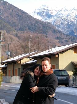 Frank Lamphere and wife Daniela in Lombardia Italia