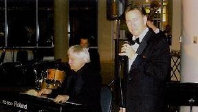 Pianist Billy Pierce and singer Frank Lamphere on a gig together. 2007